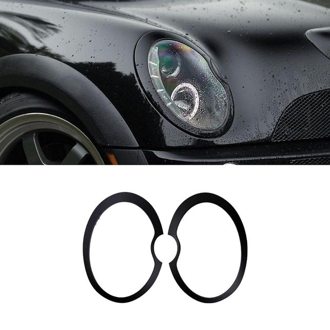 Gen 1 Mini Headlight covers -  Mini R50, R52, R53 Black Headlight covers (Xenon)