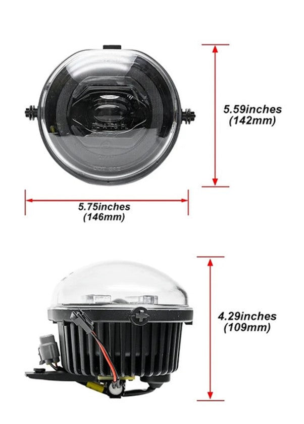Gen 3 Mini FOG LIGHT - Mini DRL Daytime Running Lights LED Halo Fog Lights - Models F55 F56 F57